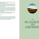 1. Teil: Die Geschichte des Jahreskreises. Links Text über Jahresfeste und Rituale. Kreisförmiges Landschaftsfoto oben rechts.