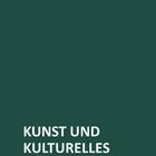 „Kunst und kulturelles Erbe“ steht in weißem Text auf dunkelgrünem Hintergrund.
