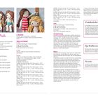 "Puppenkind Paula" oben links. Anleitungen zur Herstellung einer gehäkelten Puppe, inklusive Materialien und Details.