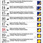 Kalenderblatt April 2027. Enthält tägliche Pflegetipps. Symbole: Friseur, Gärtner. Grafiken von Mondphasen und Wochentagen.