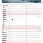 Eine Illustration: Zwei Mäuse sitzen auf einer Bank. Sprechblasen: "Wir könnten... Horrorfilm!" "Oder wir gucken... im Original!" Darunter April-Kalender 2027.