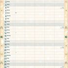 Kalender für April 2027 mit Wochentagen und dekorativen Pflanzen. Oben steht "APRIL", unten "HYGGE MOMENTE".