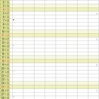 Kalenderblatt April 2027 mit Wochentagen an der Seite. Spalten benutzen grüne und weiße Linien zum Unterteilen.