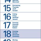 Kalender für April 2027, beginnend mit Donnerstag, den 1. April, bis Freitag, den 30. April. Mehrsprachige Wochentage.