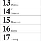 Kalender mit April 2027, große Zahlen für Tage. Sonntage blau hinterlegt. Oberer Teil zeigt Ferientermine.