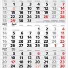 März, April und Mai 2027 Kalender mit Feiertagen wie Karfreitag am 2. April und 1. Mai an einem Samstag.