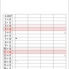 Kalender vom April 2027; Sonntage rot markiert, Feiertag: 25. Liberazione Italia.