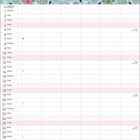 Kalender für April 2027. Enthält blumiges Design oben mit dem Wort "April" in der Mitte.