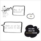 „Mama, ist jetzt Wochenende?“
„Ja!“
„Wieder nur zwei Tage oder endlich für immer?“
„Das Kind stellt die richtigen Fragen!“
Illustration: Kind mit Schal.