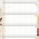 Kalender für April 2027. Wochentage und Daten aufgelistet. Notizenbereich unten. Florales Hintergrunddesign.