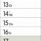 April 2027, Kalender mit Wochenübersicht. Illustration von zwei Papageien mit Blumen oberhalb des Kalenders.
