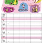 Text über Kinderfreuden mit Illustrationen: Essen gratis, keine Miete, Spielzeug geschenkt, jemand hilft immer; darunter April-Kalender.