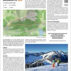 Der Titel lautet "BRECHERSPITZ". Es handelt sich um eine Wanderkarte und -beschreibung für die Bayerischen Alpen. Eine Übersichtskarte zeigt die Route. Unten ein Bild mit zwei Wanderern im Schnee.