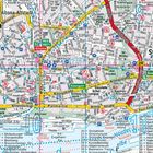 Kartenansicht von Altona-Altstadt mit Straßennamen, öffentlichen Verkehrs-Symbolen und Parkplätzen.