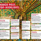 Texte: "APENNIN & ADRIA" oben. Karte von Norditalien, Orte und Sehenswürdigkeiten markiert, u.a. Rimini und Brisighella.