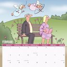 Ein Engel sagt: "Glaub mir doch endlich - du brauchst eine Brille!" Daneben ein Kalender für Februar auf einer Illustration.