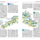 Infos zu Regionen an Ostsee. 
1: Mecklenburg, 2: Fischland, 3: Rügen, 4: Vorpommern, 5: Usedom.
Karten-Illustration zeigt Küstenorte.
