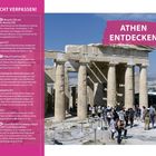 Nicht verpassen! Athen entdecken: Akropolis, Plaka, Agora. Bild zeigt antike Tempelruine mit Touristen.