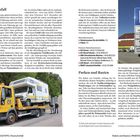 "Panne/Unfall", "Notrufnummern", "Parken und Rasten". Ein gelber Abschleppwagen mit Wohnmobil, Parkplatzschild.