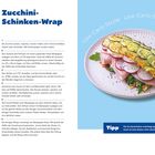 Zucchini-Schinken-Wrap, Low-Carb-Stulle. Tipp: Zucchinischeiben trocken tupfen. Bild: Wrap mit Zucchini, Schinken, Radieschen.