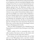 Seite 10 aus einem Buch. Dialog zwischen Finn und Fabelfell, Diskussion über Tiere und einen Wolf.