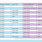 Info zu Schulferien 2026/2027 in Deutschland. Farben unterteilen die Jahreszeiten. Rechts eine Illustration mit einem Kind.
