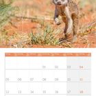 Kalender für April 2027 unten, Erdmännchen auf rotem Boden mit Gras im oberen Bereich.