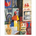 Nummern von 1 bis 30 und die Ziffer 4. Illustration von Vasen und bunten geometrischen Formen.