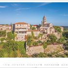 "La Garde-Adhémar, Drôme, Auvergne-Rhône-Alpes". Unten links Nummer "4". Hügelige Landschaft mit historischen Gebäuden.