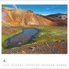 "Gebirgszug Kerlingarfjöll | Foto © Josef Schäfer"

Ein karger Hang, grüne Wiese mit kleinem See, blauer Himmel.