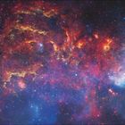 Text beschreibt das Anthroposophische Prinzip und die Milchstraßenbilder der NASA. Links Kalender für Mai/Juni. Rechts galaktische Darstellung.