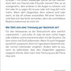 Chatten, Hausaufgaben tauschen, Trennen per Nachricht; dann: Wie fühlt sich eine Trennung per Nachricht an? Unpersönlich.