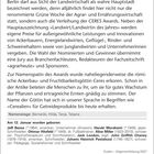 "Landwirte. Berlin als Landwirtschaftshauptstadt mit Ceres Awards. Namenstage: Bernardo, Hilda, Tanja, Tatjana."