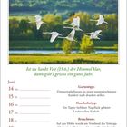 Ist zu Sankt Veit (15.6.) der Himmel klar, dann gibt's gewiss ein gutes Jahr. Schwanenflug über grüne Landschaft.