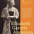 „Britische Frauen sollten im Ausland...“; Bild einer älteren Frau in traditioneller Kleidung mit einem Buch in der Hand.