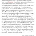 Eine Erläuterung über Mummerei aus Martin Luthers Tischreden, einschließlich der Definition und der historischen Bedeutung.