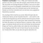 Dank der Distanz. Friedrich II. von Preußen betont, wie Distanz Fehlererkennung ermöglicht. Gedanken von 2027.