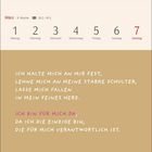 Kalender, Woche 9 vom 18.2. bis 19.3. Text: "Ich halte mich an mir fest... Ich bin für mich da..."