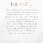 Text: "Für dich ..." Ein positiver, spiritueller Text mit floraler Illustration oben und unten.