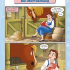 Zwei Kinder, eine Capybara und eine Frau interagieren. Texte erzählen von ihrem Versuch, Chispi mit Wasser zu helfen.