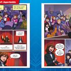 Titel: Beruf: Superheldin. Schüler lernen Berufe kennen. Peter Parker macht Notizen. Fragen an berühmte Anwältin Jennifer Walters.