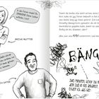 „In den Ferien musst Du DRINGEND Deine Lücken aufholen, Lore!“ Illustration mit Eltern, Skizzen und „BÄNG!“ Text.