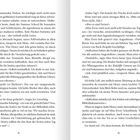 Seite: 14-15. Zwei Textseiten aus einem Buch mit einem Dialog über Schulverhalten und Strafen in der Bibliothek.