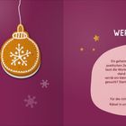 "Wer bin ich? 5" steht groß auf lilafarbenem Hintergrund. Links Lebkuchenhäuser, rechts ein Lebkuchen mit Schneeflocke.