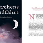 Links: "Peterchens Mondfahrt" darüber "Gerdt Bernhard von Bassewitz". Rechts: "Der Flug nach der Sternenwiese". Links Illustration: Mond, rosa Wolken.