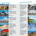 Sechs Textabschnitte mit Sehenswürdigkeiten in Dänemark, darunter Ribe, Sneglehuset, Thorup Strand. Enthält Bilder dieser Orte.