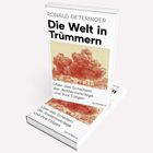 Buchtitel: "Die Welt in Trümmern" von Ronald Ofteringer. Cover zeigt eine Explosion über einer Stadt.