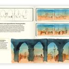 Vergittern mit aquarellierten Hintergründen. Tipp aus der Praxis: Kaufentscheidung Permanentstift. Skizzen von Berliner Skyline.
