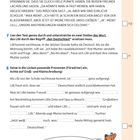 Texte: Großbuchstaben, unterstreichen, Personen, Namen, konkrete Nomen, abstrakte Nomen. Illustration: Hund mit Nachhilfe.