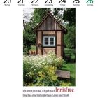Kalender: September, Montag 20 bis Sonntag 26. Gedicht von William Butler Yeats. Kleine Hütte im grünen Garten.